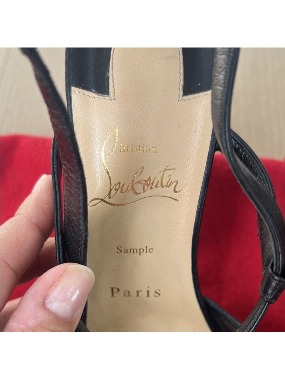 Christian Louboutin Jenlove 100 Black Leather Ankle Strap Pumps EU 39 - Picture 4 of 10